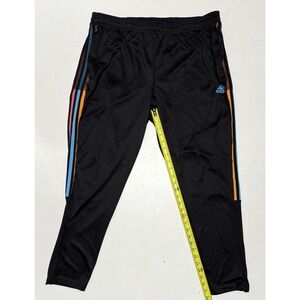 Adidas Trio 21 Soccer Track Pants Tapered Men's 2XL Black Orange Blue